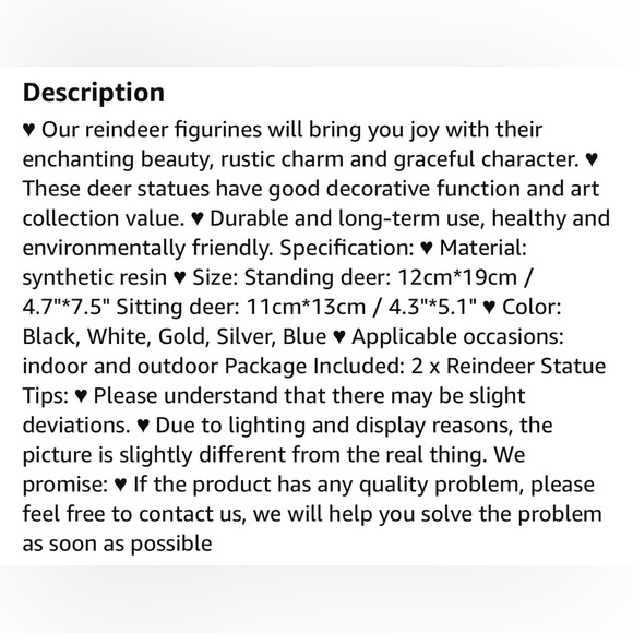 2 Pc Elk Deer Blue Holiday Decor Statues - Picture 9 of 12